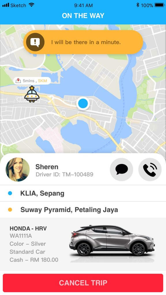 DACSEE mobile app Driver-Tracking-Page