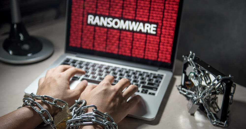 Ransomware on laptop