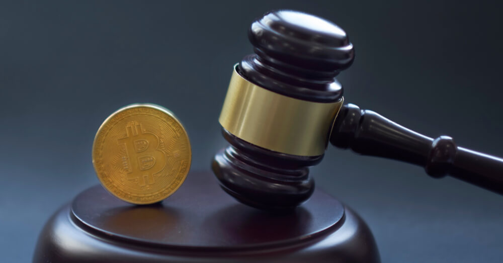 Gavel with Bitcoin