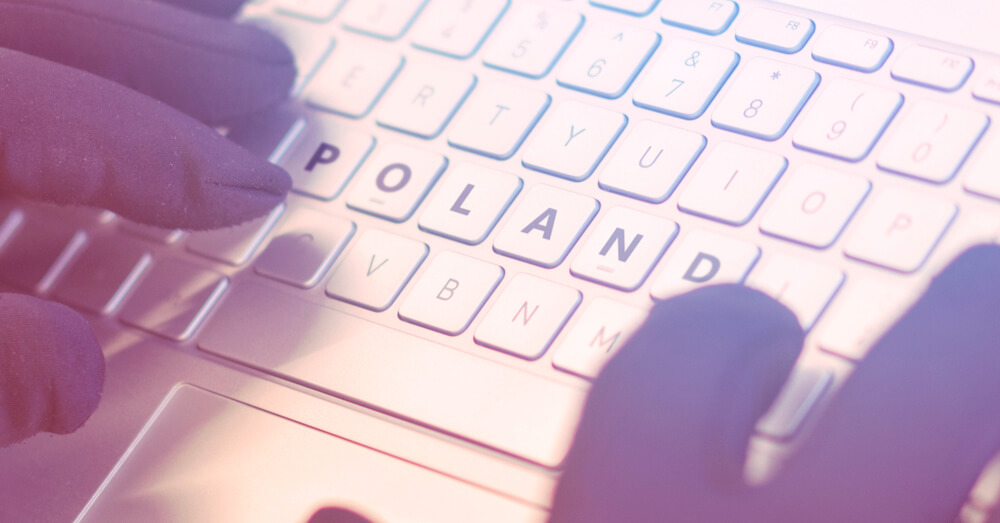 Image of Poland on a keyboard