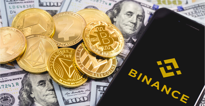 Binance app, US dollars and cryptos