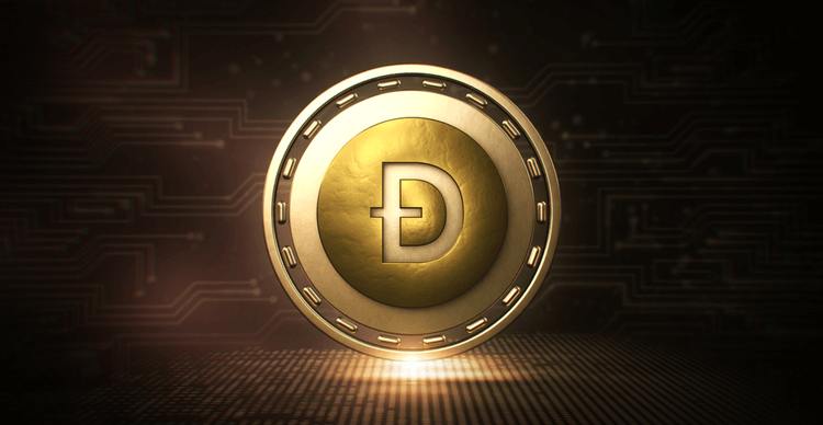 3D representation of Dogecoin