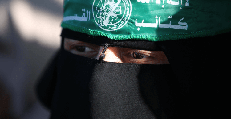 An image of one of the Hamas militants