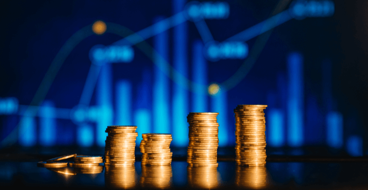 An image of stacks of coins