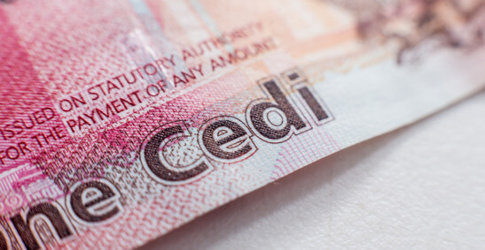 An image of the Cedi note, Ghana’s currency