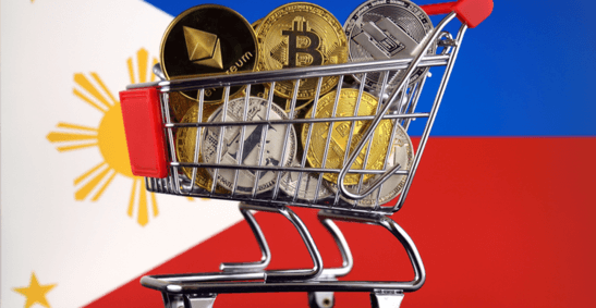 An image of cryptocurrencies in a trolley