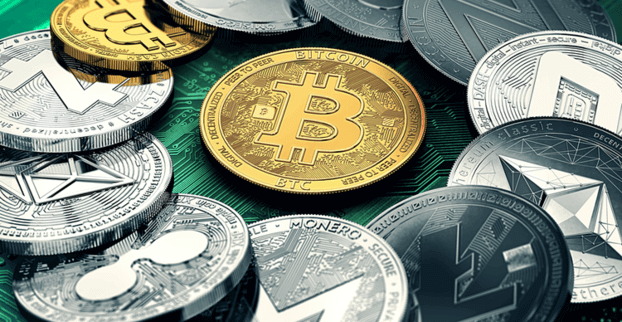 Bitcoin omringd door andere cryptovaluta’s