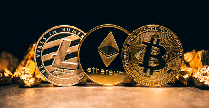 Bitcoin, Ethereum en Litecoin