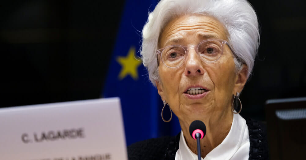 De huidige ECB president Christine Lagarde