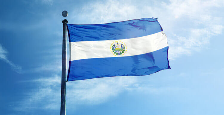 De vlag van El Salvador