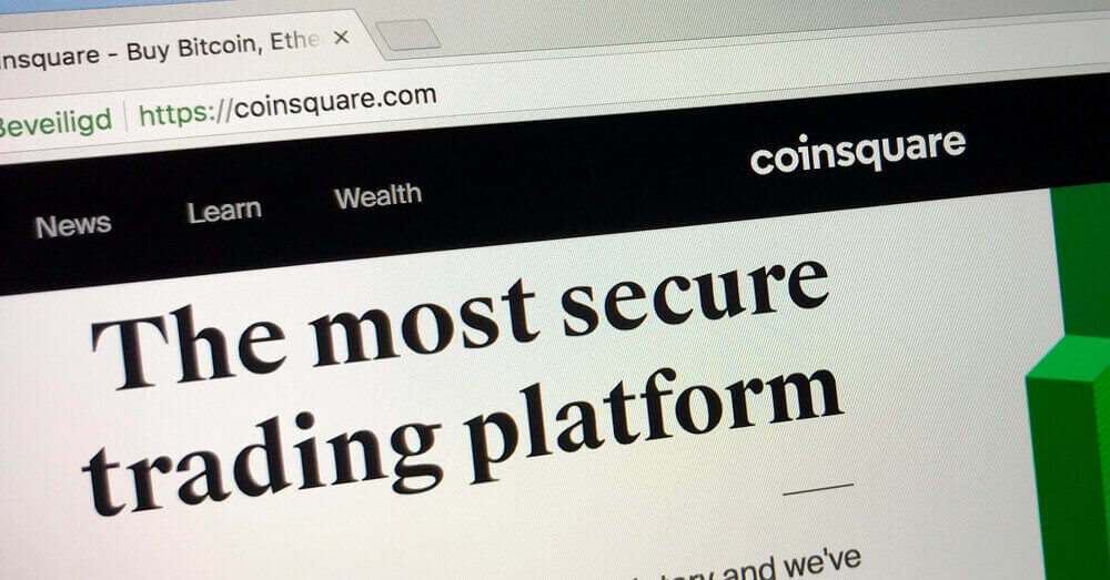 Foto van de Coinsquare website