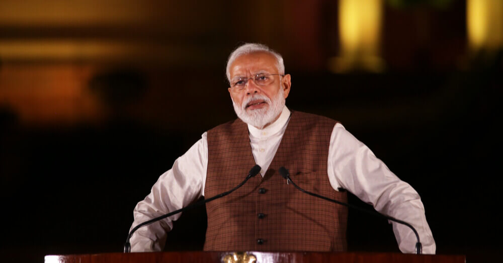 Foto van Narendra Modi, de minister-president van India