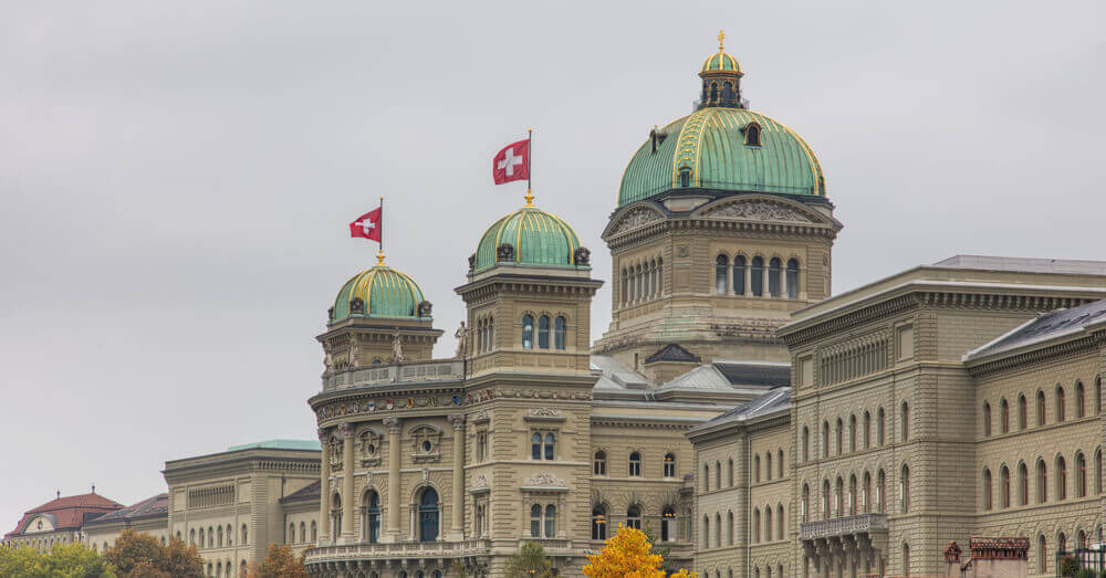 Foto van het Zwitserse parlement in Bern, Zwitserland