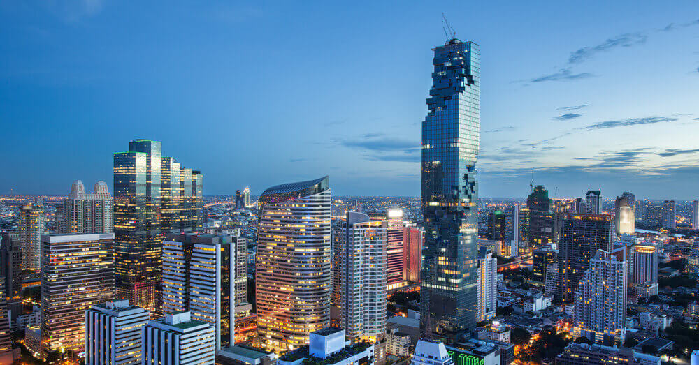 Luchtfoto van Bangkok, Thailand