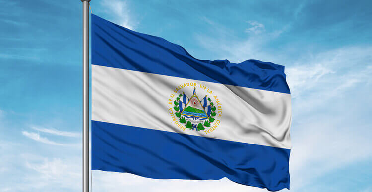 De vlag van El Salvador