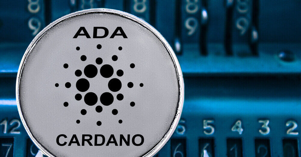 Foto van een Cardano coin