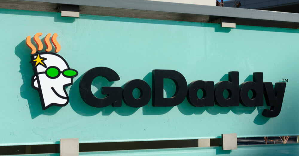 Een foto van het GoDaddy logo