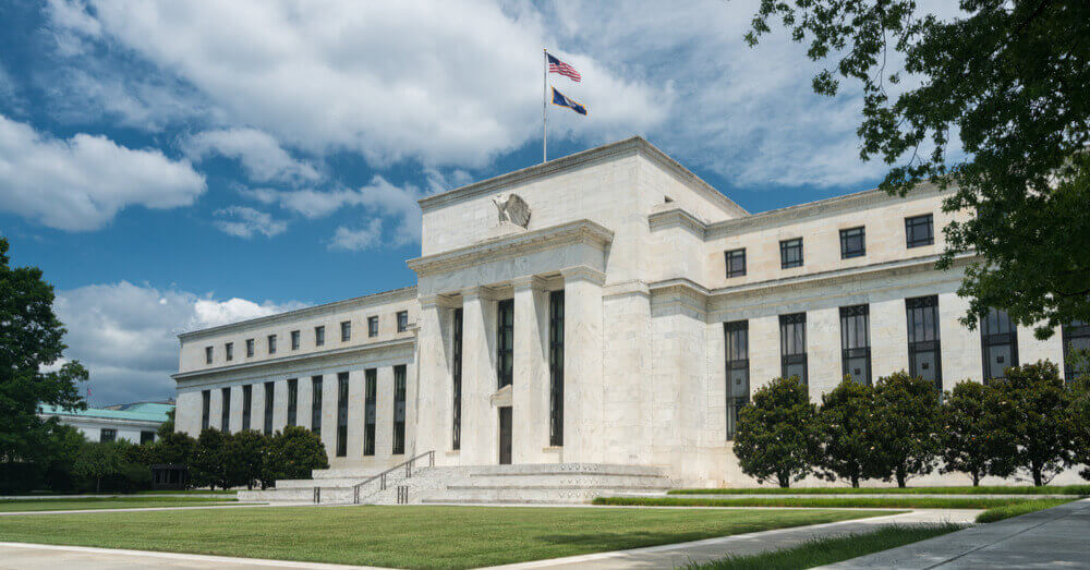 Foto van het hoofdkantoor van de Amerikaanse Federal Reserve Board in Washington DC