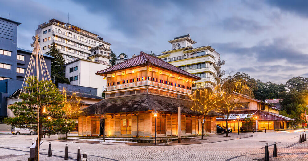 Foto van Kaga Onsen, een populaire toeristenbestemming in Kaga, Japan