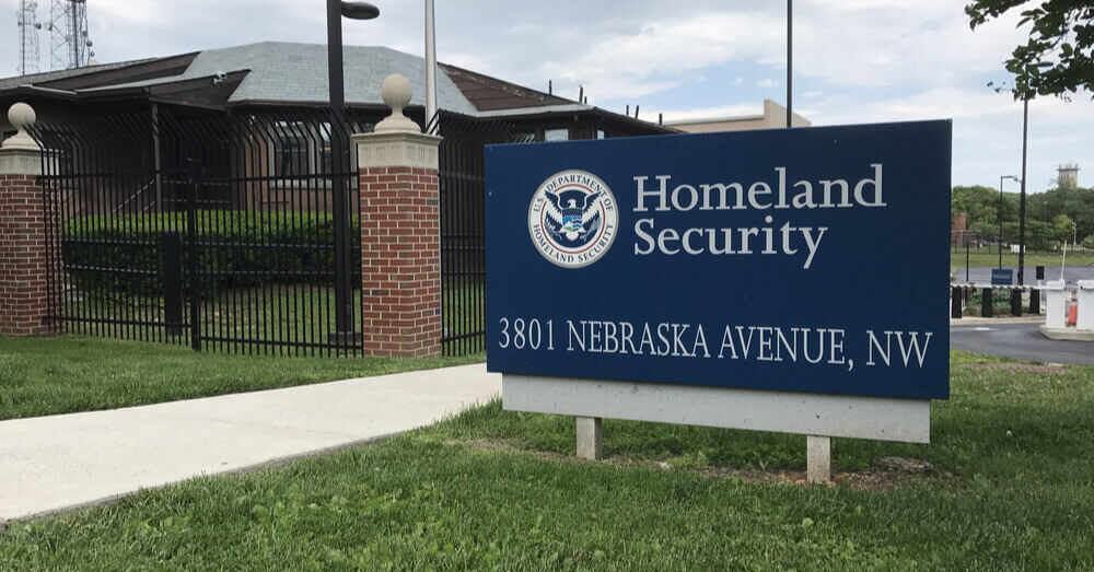 Een Homeland Security bord in Washington D.C.