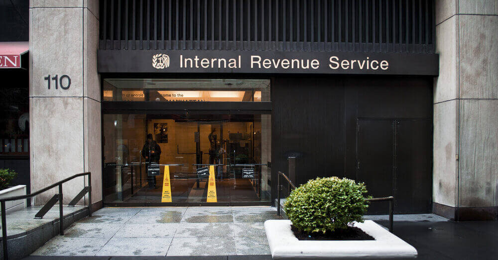 Foto van het IRS gebouw in Manhattan, New York