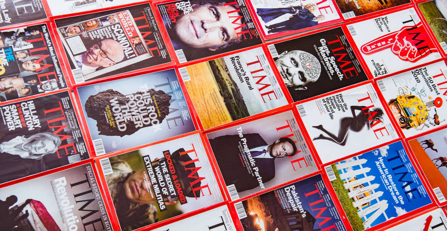 Foto met diverse TIME Magazine covers