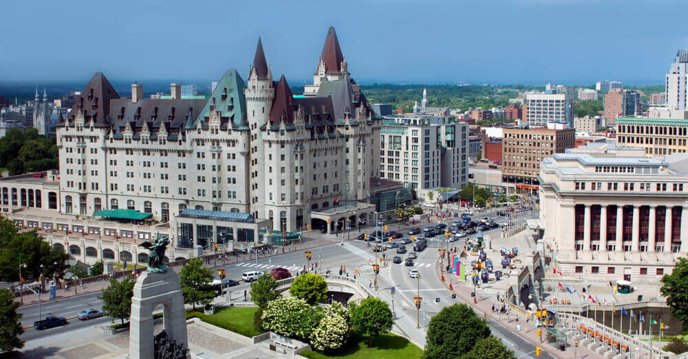 Een luchtfoto van Ottawa in Canada