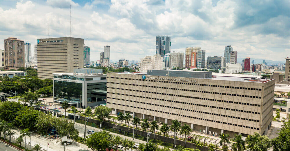 Foto van het hoofdkantoor van de Bangko Sentral ng Pilipinas