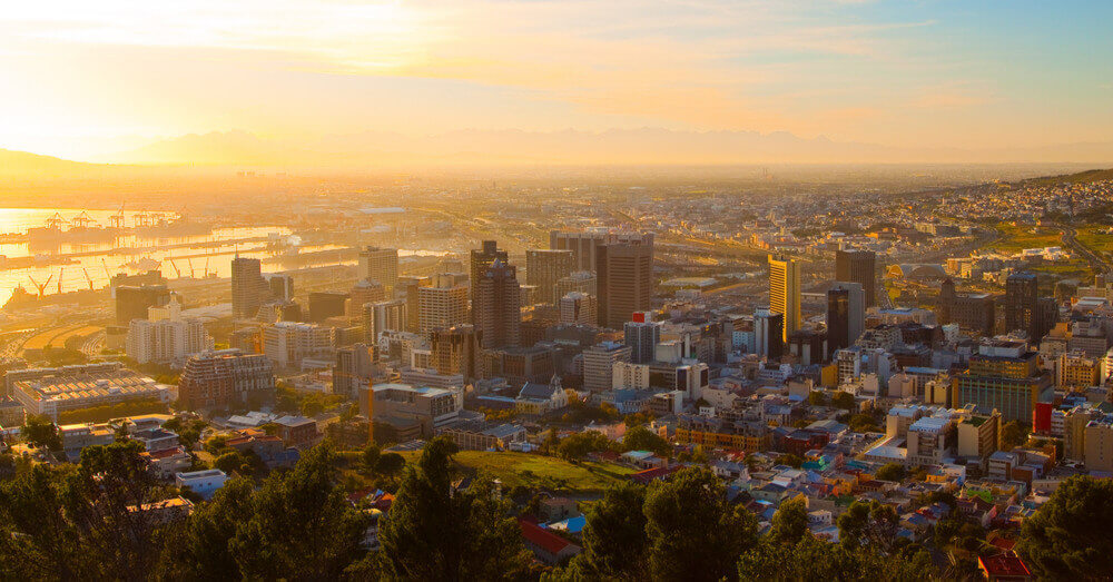 Luchtfoto van Kaapstad in Zuid-Afrika