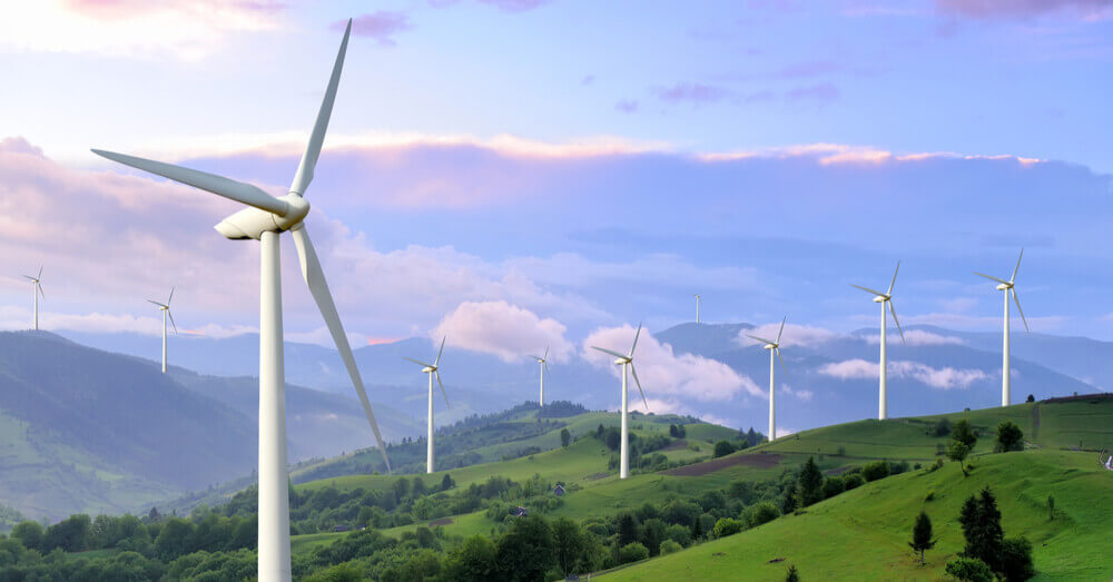 Foto van windturbines