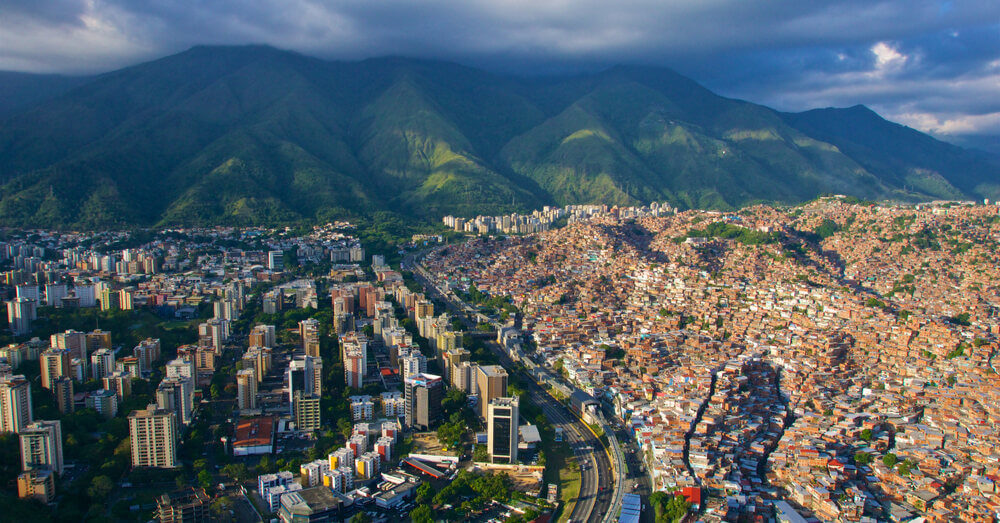 Luchtfoto van Caracas in Venezuela