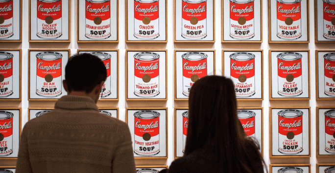 Foto van Campbell’s Soup door Andy Warhol