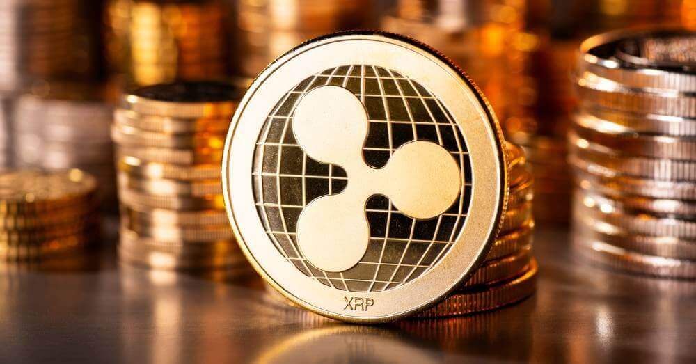 Ripple avec plusieurs piles de pièces en arrière-plan