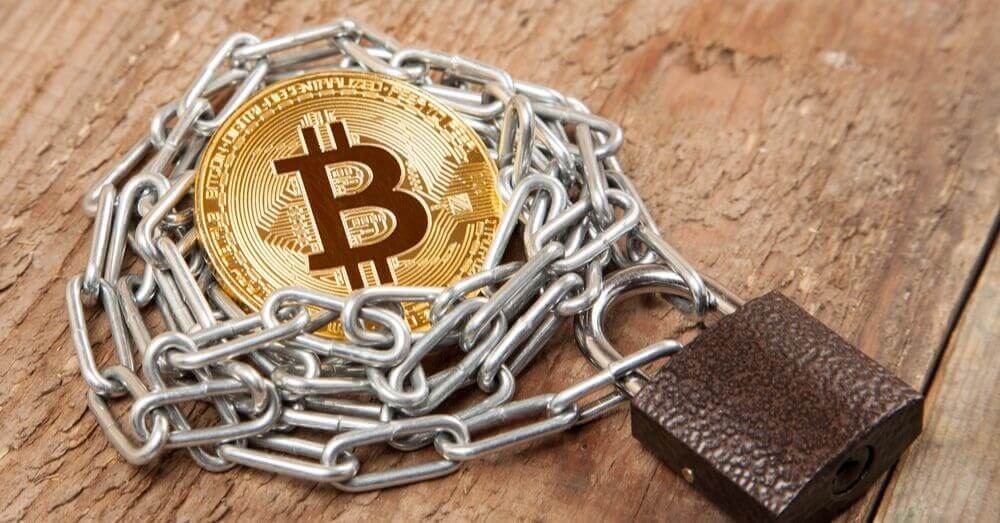 Une image de bitcoin verrouillé