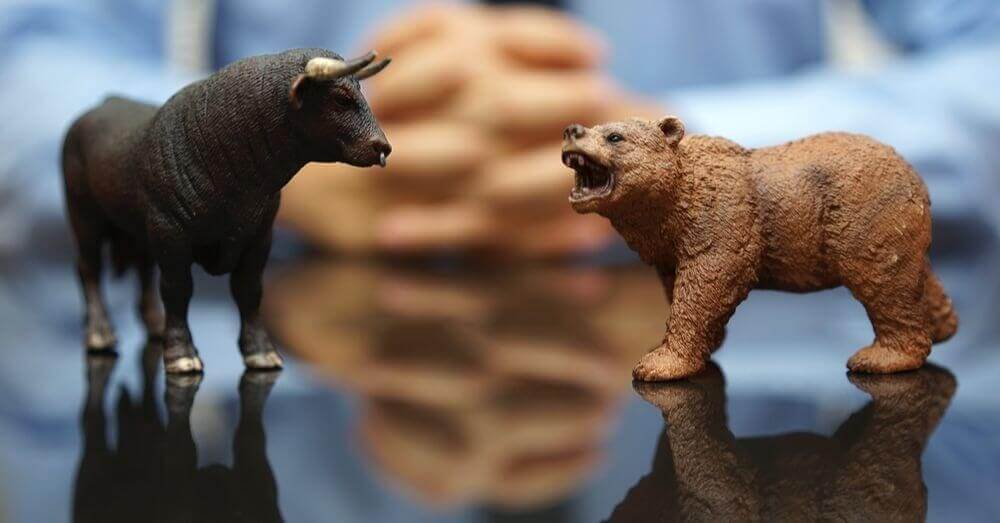 L'image d'un concept de marché « bull and bear »