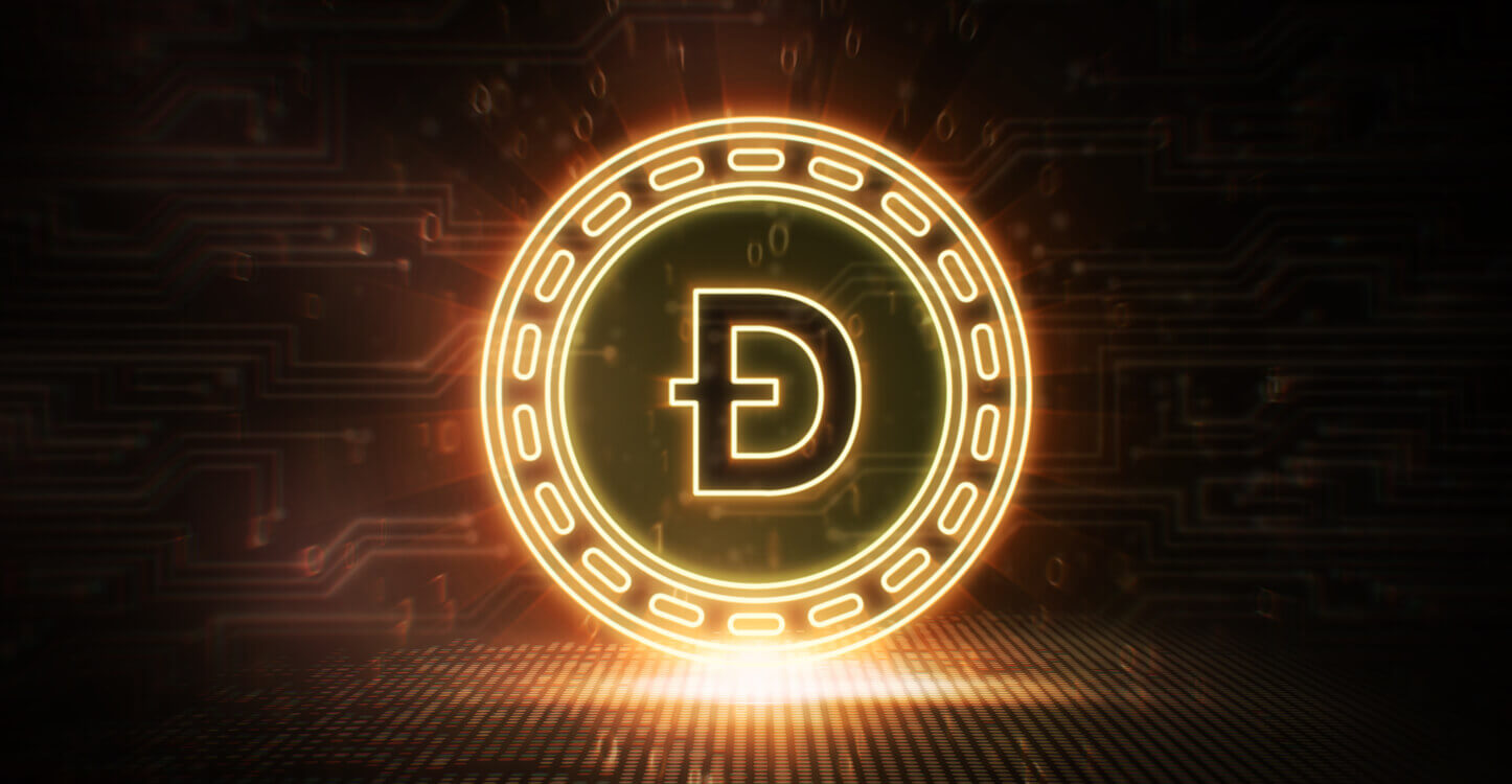 Représentation 3D de Dogecoin