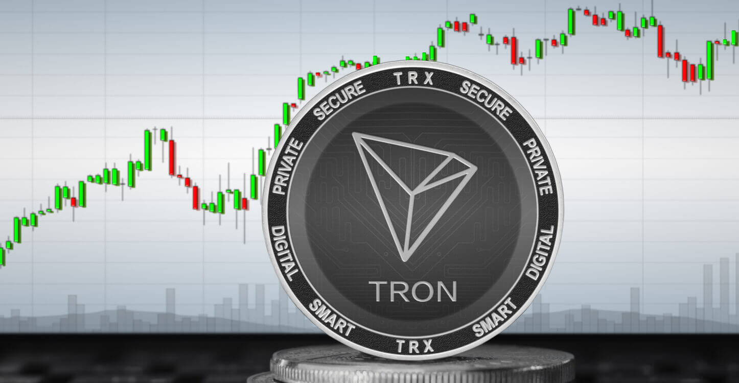 Une image du coin TRX sur un graphique de trading