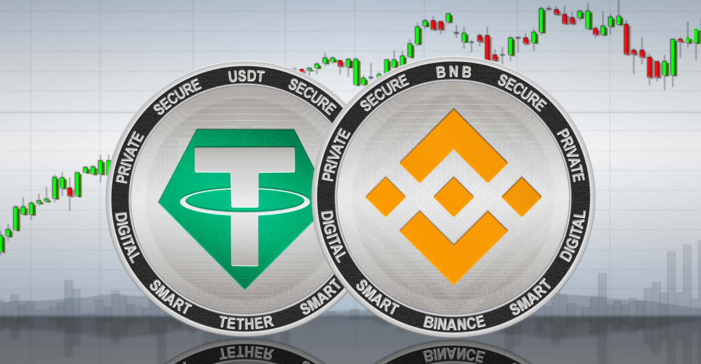 Une image montrant un graphique de BNB et Tether (USDT)