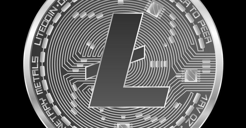 Une image argentée de la crypto-monnaie Litecoin