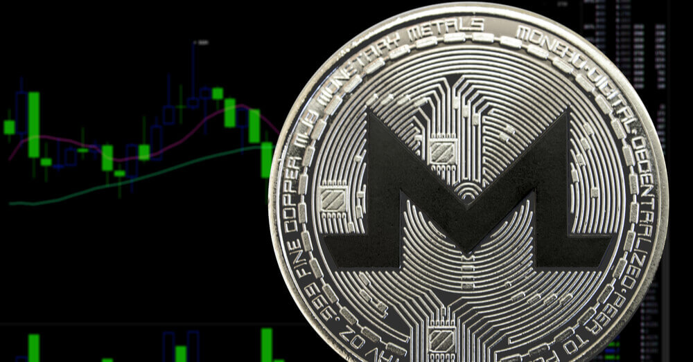 Coin XMR avec graphique de trading