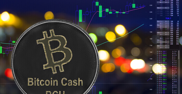 Une image du symbole Bitcoin Cash et un graphique de prix