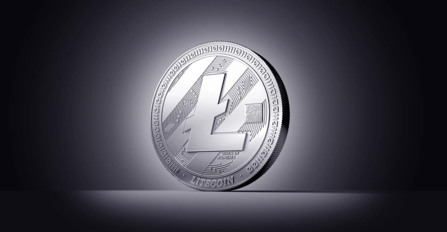 Une image de Litecoin éclairée sur un fond sombre