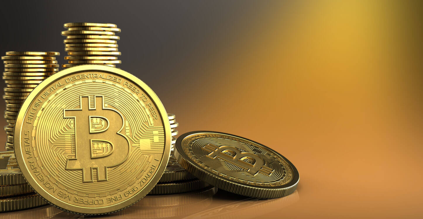 Illustration 3d des bitcoins