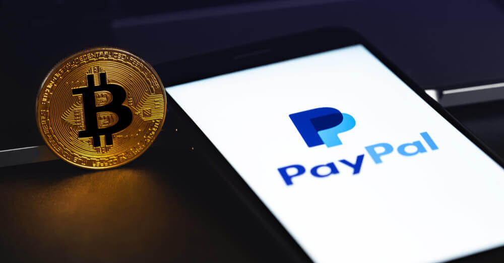 Logo PayPal avec Bitcoin. Source : Shutterstock