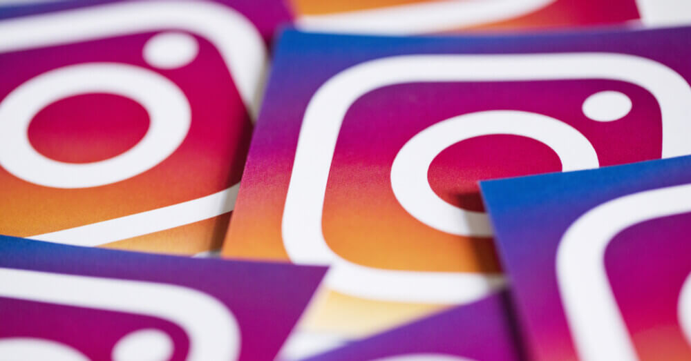 Image de logos Instagram sur papier