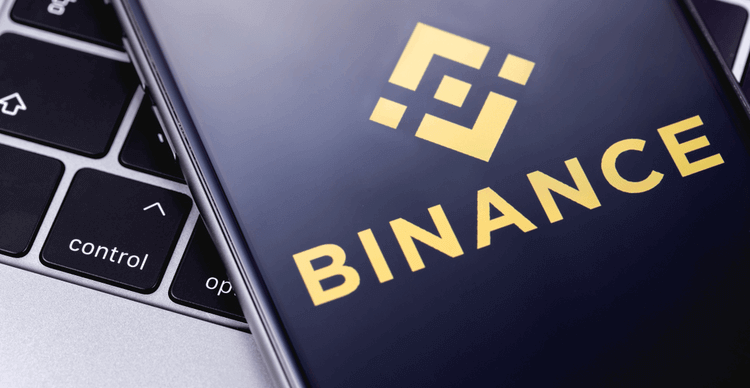 Une image du logo Binance sur un écran de téléphone