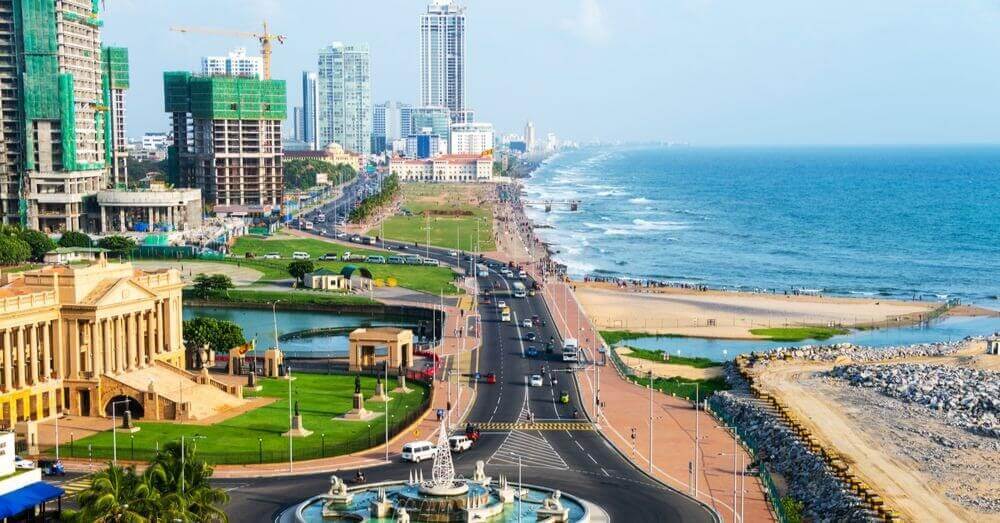 Image d'une vue aérienne de Colombo, Sri Lanka