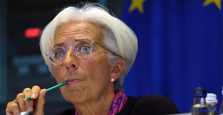 Une image de la présidente de la BCE, Christine Lagarde