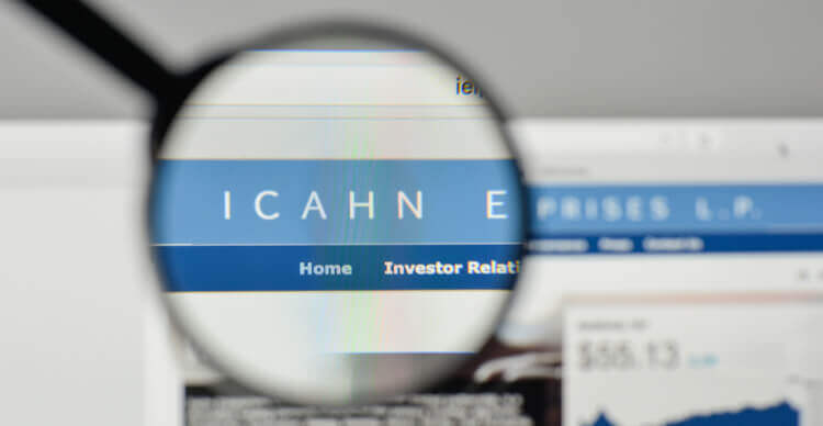 Une image du site web de Icahn Enterprise