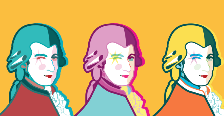 Trois Mozart en pop art